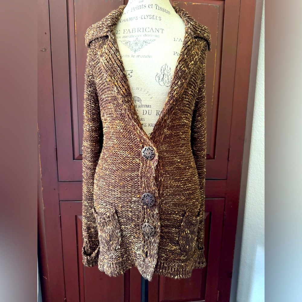 XL BCBG Brown Cardigan - Picture 3 of 15
